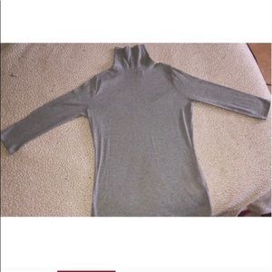 Gray turtleneck top